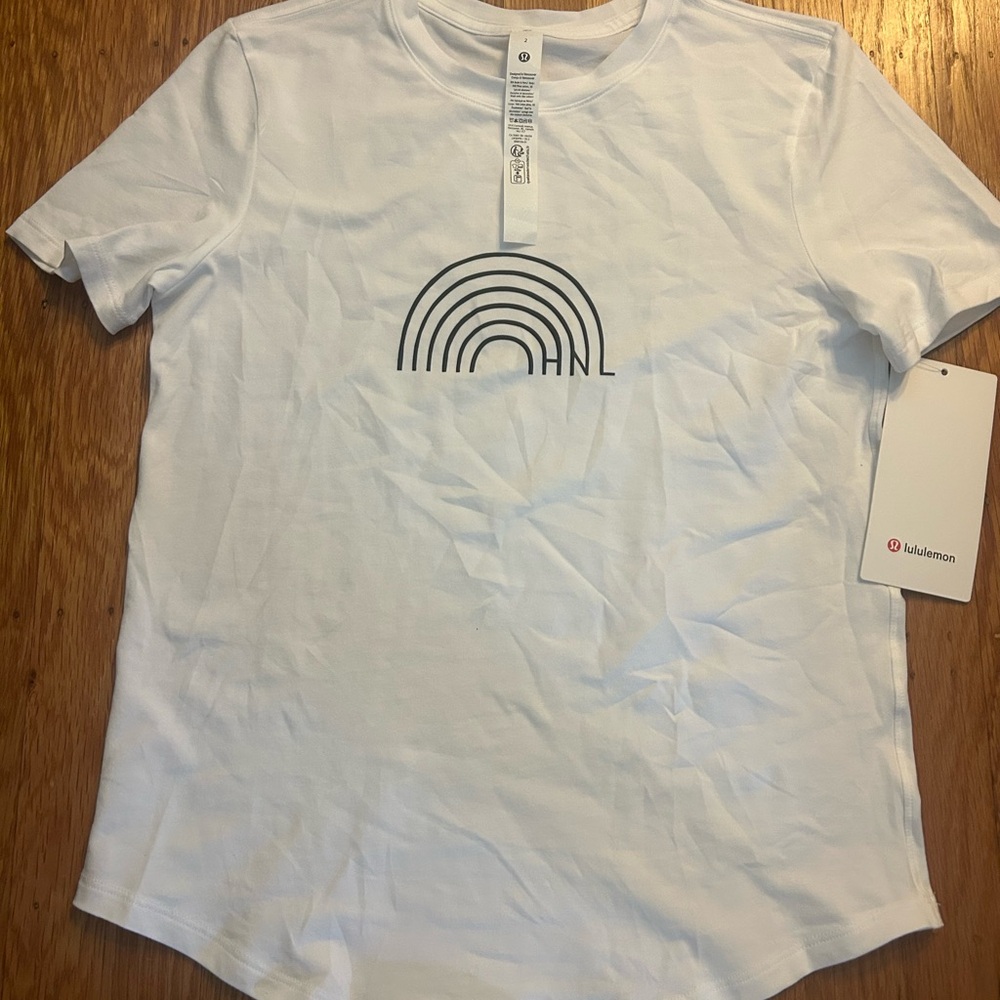 Lululemon White Crew Neck T-Shirt
